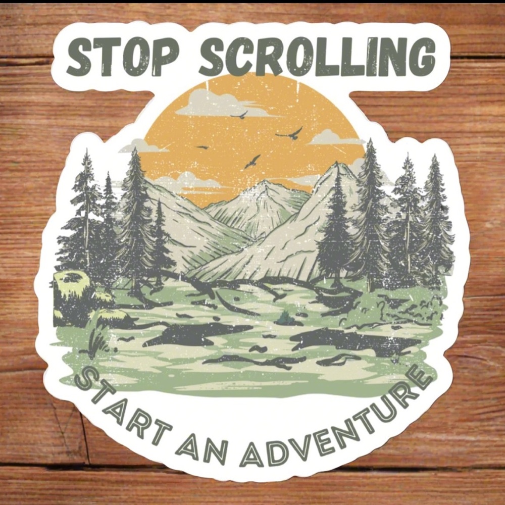 HONEY‎ AND ROSES Vinyl Sticker, “Stop Scrolling” Weatherproof, 3”, New Design! - Picture 6 of 10